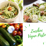 Zucchini Pesto spiralized zucchini with vegan pesto