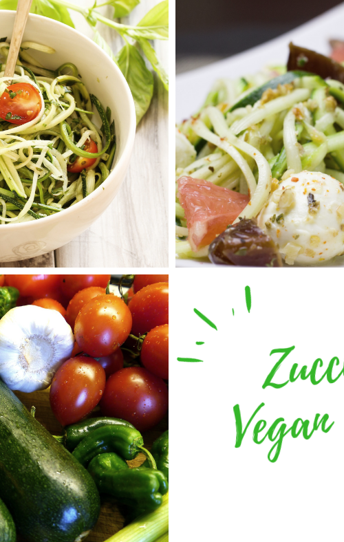 spiralized zucchini with vegan pesto